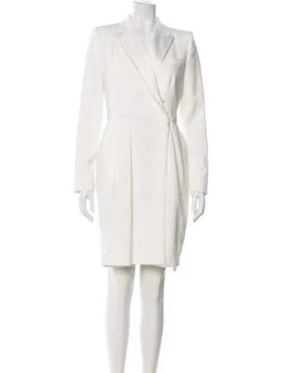 Pre-owned Max Mara V-neck Mini Dress In Neutral