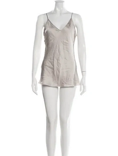 Pre-owned Max Mara V-neck Mini Dress In Neutral