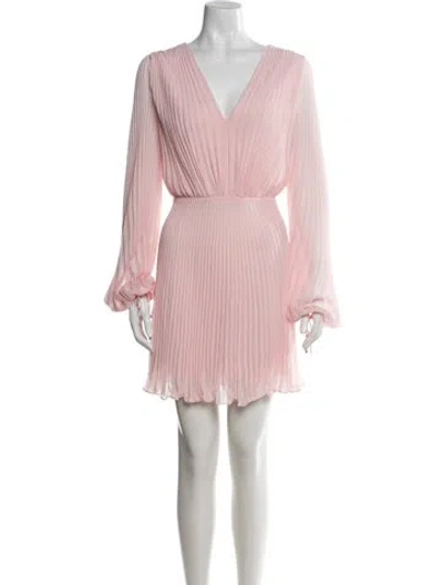 Pre-owned Max Mara V-neck Mini Dress W/ Tags In Pink