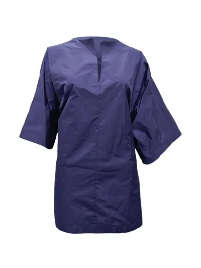 Pre-owned Max Mara V-neck Shift Dress In Blue