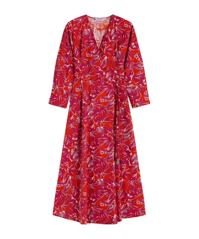 Max Mara V-neck Short-sleeved Dress In Red