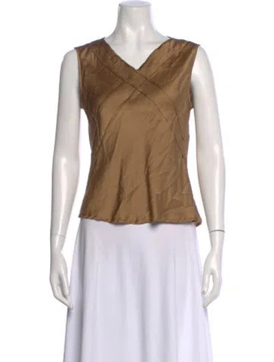 Pre-owned Max Mara V-neck Sleeveless Top