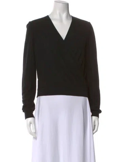 Pre-owned Max Mara V-neck Sweater In Black