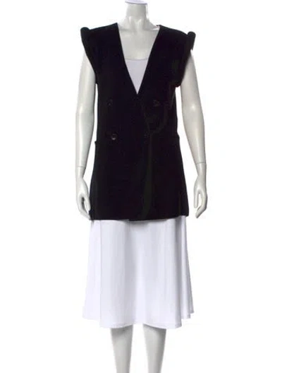 Pre-owned Max Mara V-neck Sweater In Black