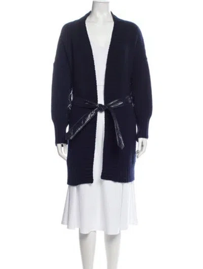 Pre-owned Max Mara V-neck Sweater In Blue