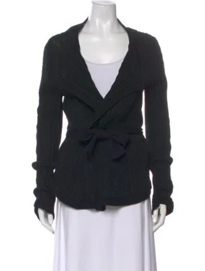 Pre-owned Max Mara V-neck Sweater In Blue