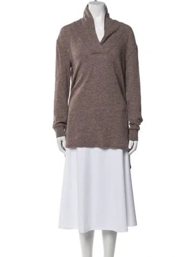 Pre-owned Max Mara V-neck Sweater In Brown
