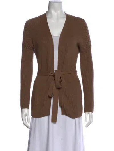 Pre-owned Max Mara V-neck Sweater In Brown