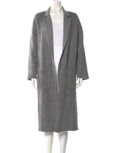 Pre-owned Max Mara V-neck Sweater In Gray