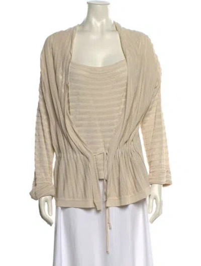 Pre-owned Max Mara V-neck Sweater In Neutral