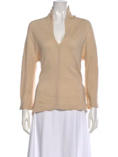Pre-owned Max Mara V-neck Sweater In Neutral