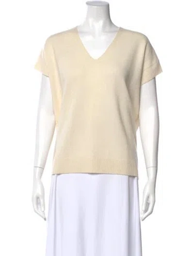 Pre-owned Max Mara V-neck Sweater In Neutral