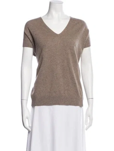 Pre-owned Max Mara V-neck Sweater In Neutral