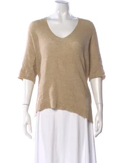 Pre-owned Max Mara V-neck Sweater In Neutral