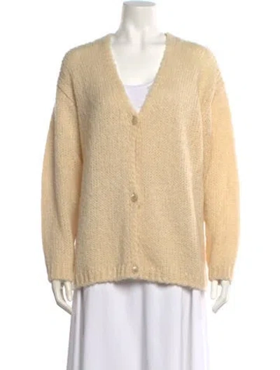 Pre-owned Max Mara V-neck Sweater In Neutral