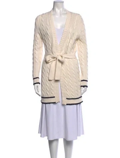 Pre-owned Max Mara V-neck Sweater In Neutrals