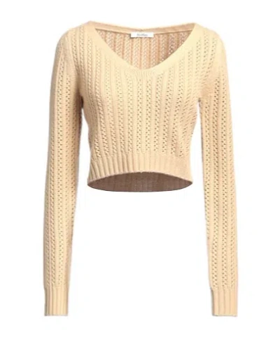 Max Mara V-neck Sweater In Gold