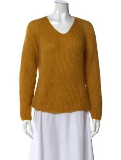 Pre-owned Max Mara V-neck Sweater In Orange