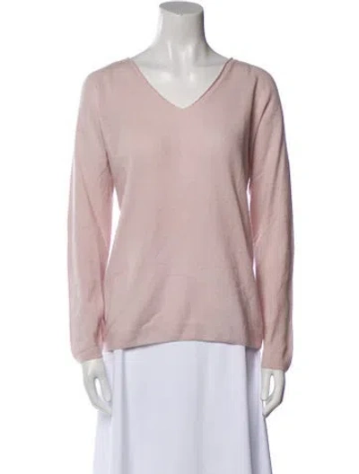 Pre-owned Max Mara V-neck Sweater In Pink