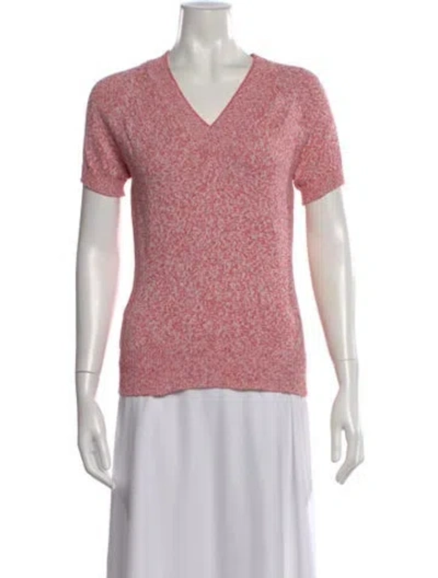 Pre-owned Max Mara V-neck Sweater In Pink