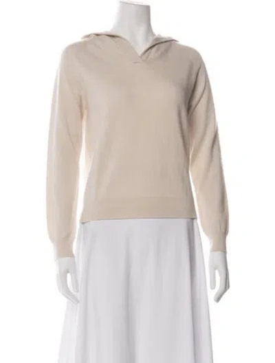 Pre-owned Max Mara V-neck Sweater In White