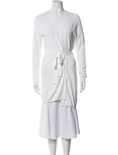 Pre-owned Max Mara V-neck Sweater In White
