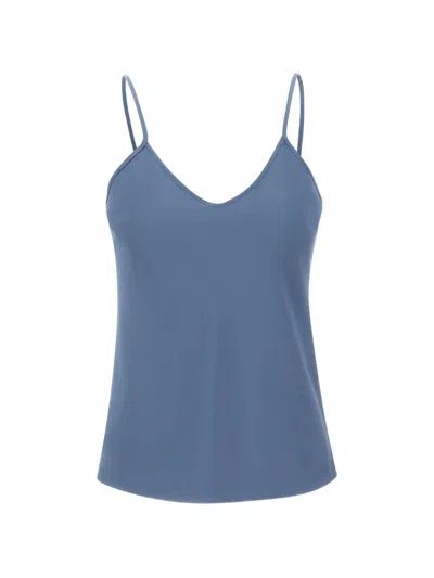 Max Mara V-neck Tank Top In Blue