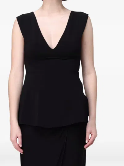 Max Mara V-neck Top In Animal Print