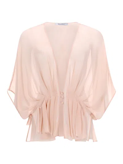 Max Mara V-neck Top In Pink