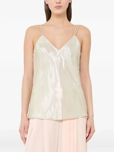 Max Mara V-neck Top In White