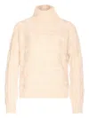 Max Mara Vodka High-neck Long-sleeves Sweater In Neutral