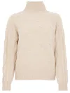 Max Mara 'vodka' Turtleneck Sweater  Studio In Neutral