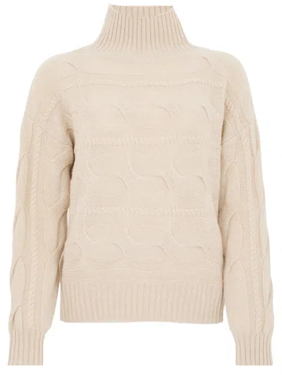 Max Mara 'vodka' Turtleneck Sweater  Studio In Neutral