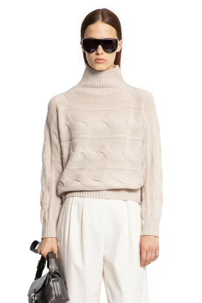 Max Mara Vodka Turtleneck Sweater In Neutral