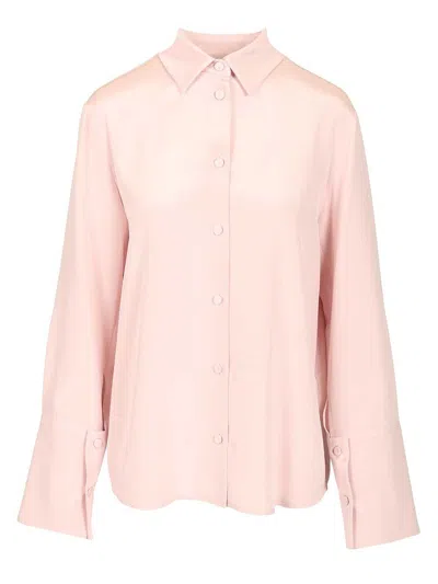 Max Mara Voliera Oversize Shirt Silk Cady Shirts Rose In Pink