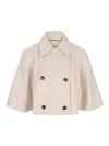 Max Mara Beige Wool Blend Volume Coat In Beige