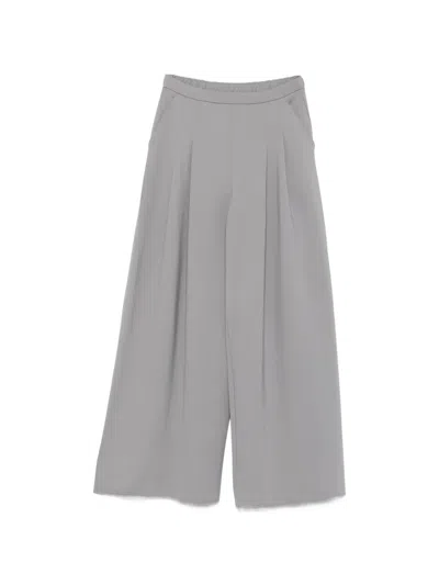 Max Mara Vongola Pleated Palazzo Pants In Gray