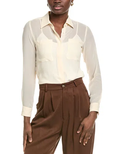 Max Mara Vongola Silk Shirt In Beige