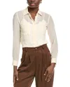 Max Mara Vongola Silk Shirt In Beige