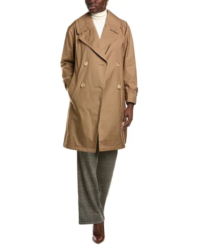 Max Mara Vtrench Coat In Brown