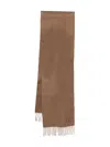 Max Mara Wadalia Long Scarf Fringe Edges In Brown