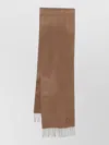 Max Mara Wadalia Long Scarf Fringe Edges In Brown