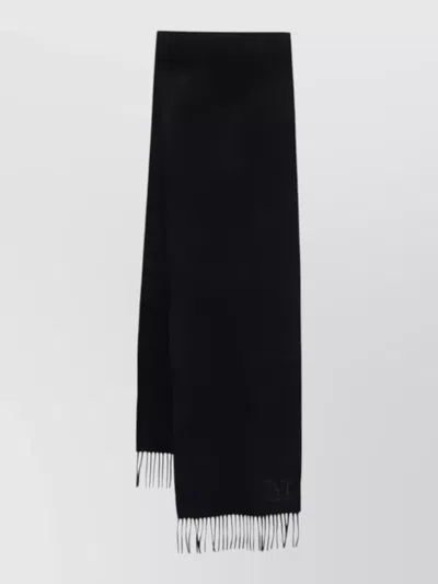 Max Mara Wadalia Rectangular Scarf Fringed Edges In Neutral
