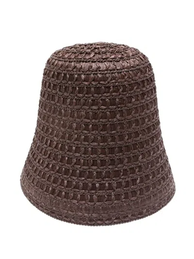 Max Mara Wainer Rafia Hat In Brown