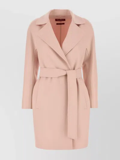 MAX MARA WAIST BELTED LAPEL COLLAR KIMONO COAT