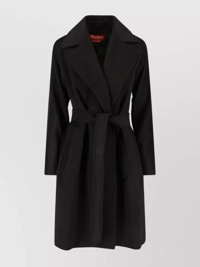 MAX MARA WAIST BELTED LONG LENGTH LAPELS POCKETS