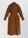 Max Mara Waist Belted Long Length Tops With Side Pockets