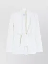 Max Mara Waist Defining Tailored Jacket Tie In White