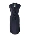 Max Mara Waist-laced Coat In Black