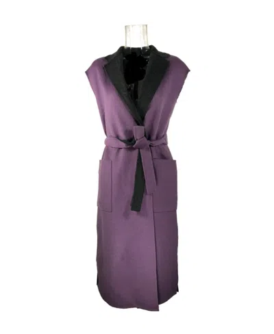 Max Mara Waist-laced Coat In Black